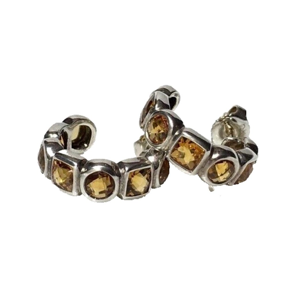 David Yurman Chiclet Hoop Earrings
